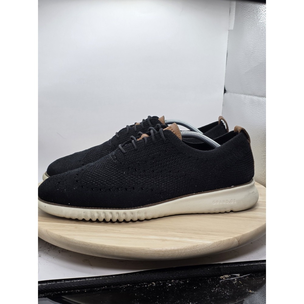 Mens Size‎ 10.5 - Cole Haan 2.ZERØGRAND Stitchlite Wingtip Oxfords Black/Ivory